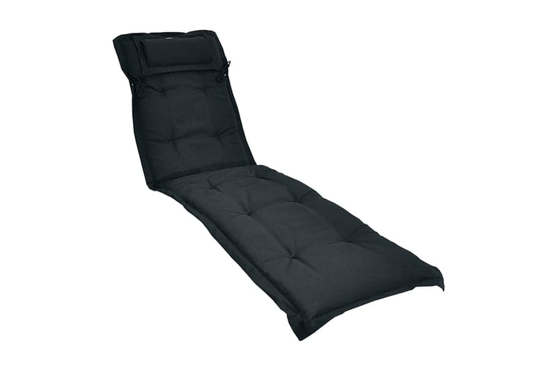 Canyon Solsängsdyna med nackkudde Fritab Black - Puutarhakalusteet - Pehmusteet - Aurinkosängyn pehmusteet