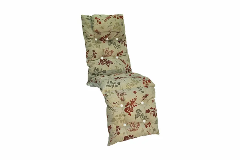 Baden-Baden-pehmuste Fritab Baden-Baden Flock -pehmuste niskatyynyllä Natur - Puutarhakalusteet - Pehmusteet - Aurinkotuolin pehmuste - Baden-Baden pehmuste