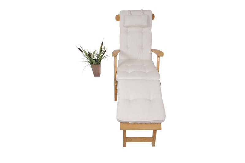 Hema Kansituolityyny 50 cm - Valkoinen - Puutarhakalusteet - Pehmusteet - Aurinkotuolin pehmuste - Kansituolin pehmuste