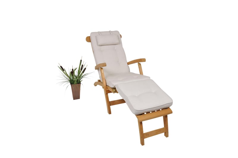 Hema Kansituolityyny 50 cm - Valkoinen - Puutarhakalusteet - Pehmusteet - Aurinkotuolin pehmuste - Kansituolin pehmuste