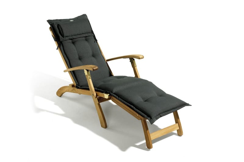 Däckstolsdyna Canyon med nackkudde Fritab Anthracite Grey - Puutarhakalusteet - Pehmusteet - Aurinkotuolin pehmuste - Kansituolin pehmuste