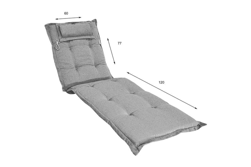 Aurinkovuodetyyny Fritab Paksu niskatyynyllä - Sinimetallic - Puutarhakalusteet - Pehmusteet - Aurinkosängyn pehmusteet