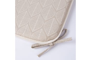 Istuintyyny Retro 39x39x25 cm Beige Lehti - Puutarhakalusteet - Pehmusteet - Istuintyyny ulos