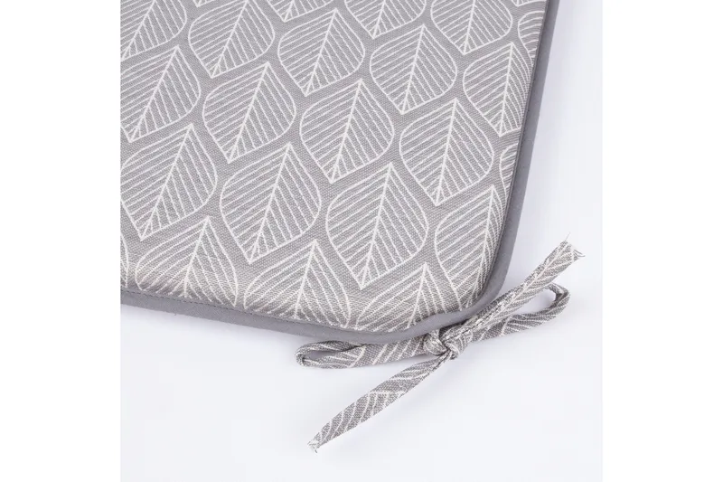 Istuintyyny Retro 39x39x25 cm Harmaa Lehti - Puutarhakalusteet - Pehmusteet - Istuintyyny ulos