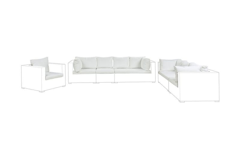 Pehmusteen päällinen Melantha 75x120 cm - Kermanvalkoinen - Puutarhakalusteet - Pehmusteet - Istuintyyny ulos