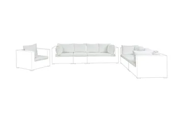 Pehmusteen päällinen Melantha 75x120 cm - Kermanvalkoinen - Puutarhakalusteet - Terassiryhmät - Päälliset