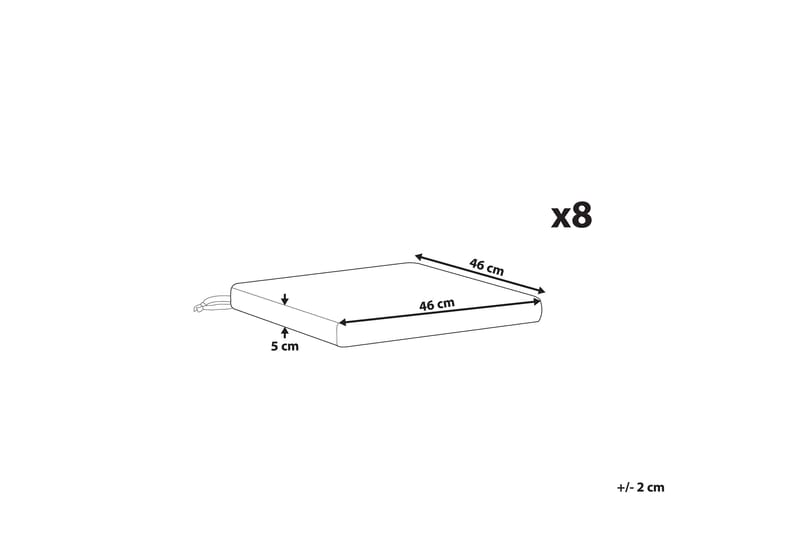Puutarhatuolin pehmuste 8 kpl Sininen SASSARI - Sininen - Puutarhakalusteet - Pehmusteet - Istuintyyny ulos
