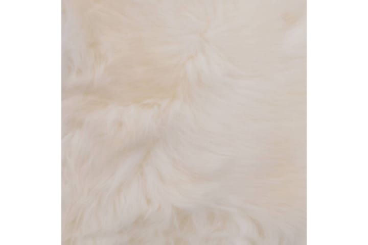 Tuolinpehmusteet 2 kpl valkoinen 40x40 cm aito lampaannahka - Valkoinen - Istuintyyny ulos