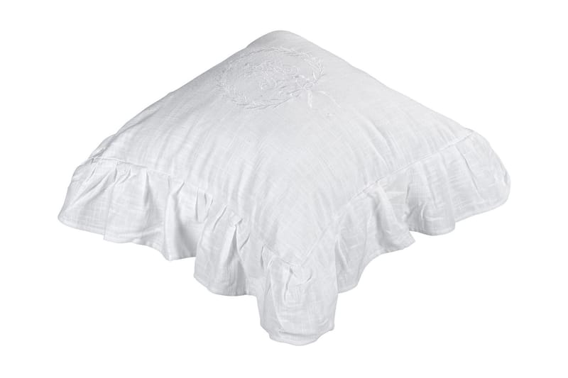 Tyynynpäällinen Emmy 42 cm Valkoinen - Fondaco - Puutarhakalusteet - Pehmusteet - Istuintyyny ulos
