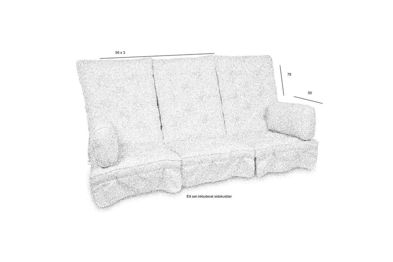 Keinun pehmuste Fritab River Korkea - Beige Rustic - Puutarhakalusteet - Pehmusteet - Keinun pehmusteet