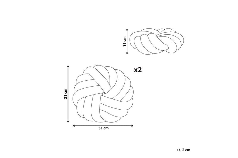 Koristetyynyt Akola, 2 paria Harmaa - Harmaa - Kodintekstiilit & matot - Tyyny & torkkupeitto - Koristetyynyt