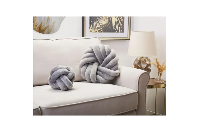 Koristetyynyt Akola Harmaa, Sametti - Harmaa, Sametti - Kodintekstiilit & matot - Tyyny & torkkupeitto - Koristetyynyt