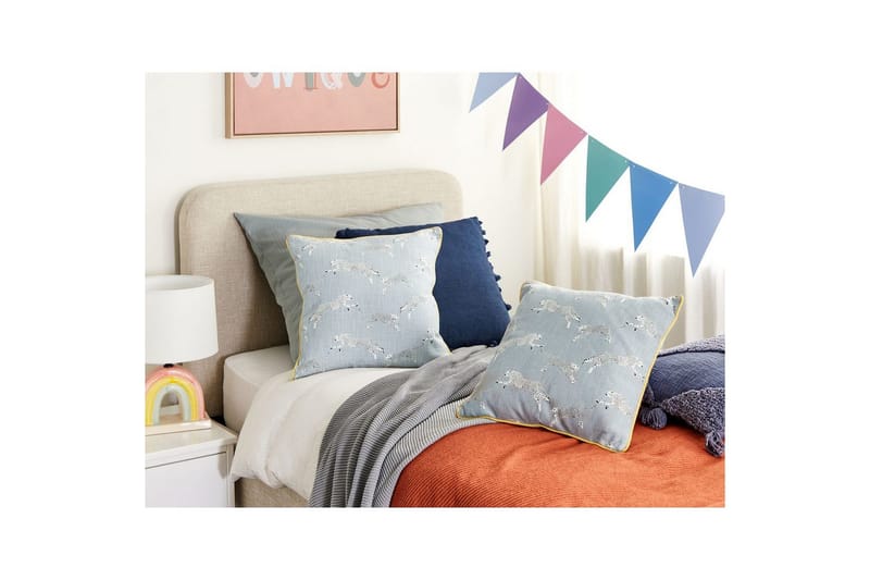 Koristetyynyt Arales 2 kpl Harmaa/valkoinen/musta/keltainen, Neliö - Harmaa/valkoinen/musta/keltainen, Neliö - Kodintekstiilit & matot - Tyyny & torkkupeitto - Ulkotyyny