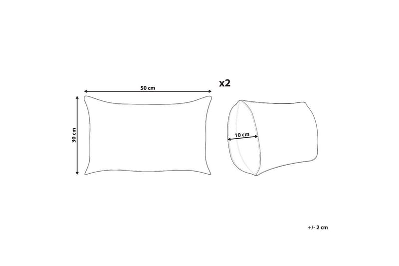 Koristetyynyt Arales 2 kpl Harmaa/valkoinen/musta/keltainen, Suorakulmio - Harmaa/valkoinen/musta/keltainen, Suorakulmio - Kodintekstiilit & matot - Tyyny & torkkupeitto - Ulkotyyny
