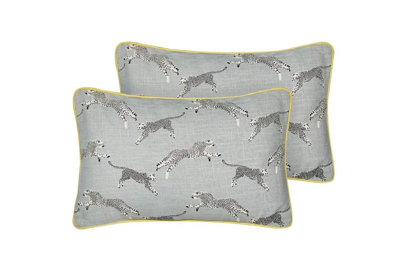 Koristetyynyt Arales 2 kpl Harmaa/valkoinen/musta/keltainen, Suorakulmio - Harmaa/valkoinen/musta/keltainen, Suorakulmio - Kodintekstiilit & matot - Tyyny & torkkupeitto - Ulkotyyny