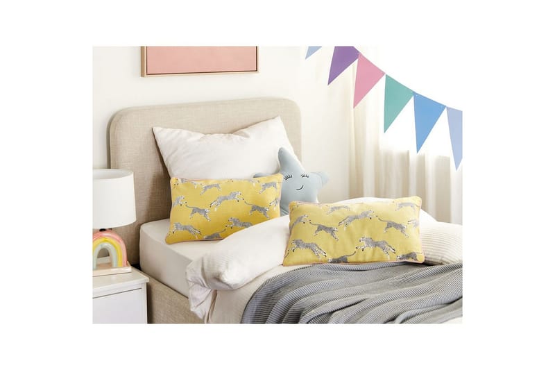 Koristetyynyt Arales 2 kpl Keltainen/Valkoinen/Musta, Suorakulmio - Keltainen/Valkoinen/Musta, Suorakulmio - Kodintekstiilit & matot - Tyyny & torkkupeitto - Ulkotyyny