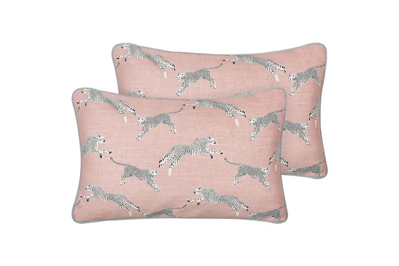 Koristetyynyt Arales 2 kpl Vaaleanpunainen/valkoinen/musta/harmaa, Suorakulmio - Vaaleanpunainen/valkoinen/musta/harmaa, Suorakulmio - Kodintekstiilit & matot - Tyyny & torkkupeitto - Ulkotyyny