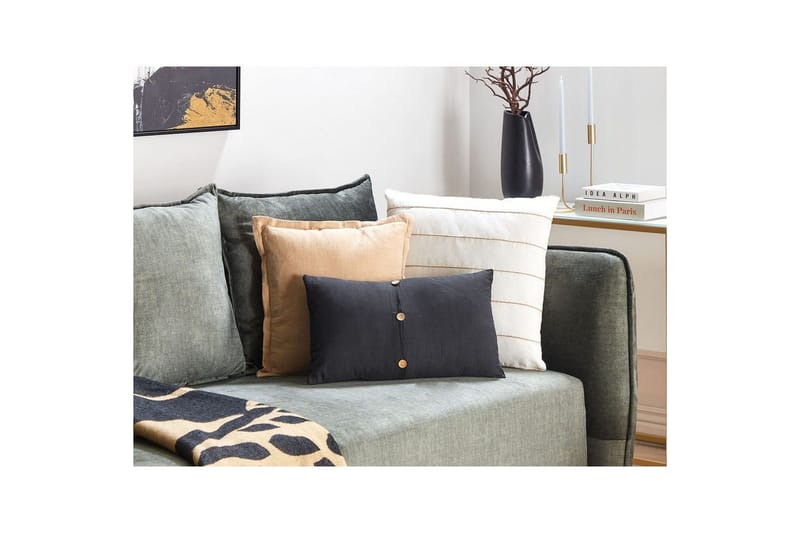 Koristetyynyt Banori sarja, 2 kpl Musta - Musta - Kodintekstiilit & matot - Tyyny & torkkupeitto - Ulkotyyny