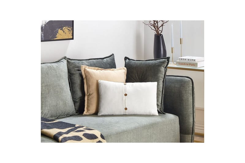 Koristetyynyt Banori sarja, 2 kpl Valkoinen - Valkoinen - Kodintekstiilit & matot - Tyyny & torkkupeitto - Ulkotyyny