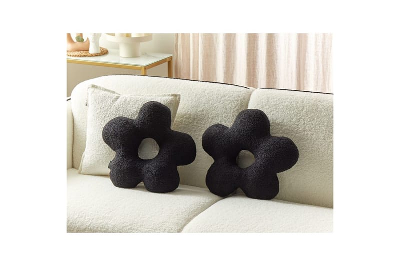 Koristetyynyt Camponula sarja, 2 kpl Musta - Musta - Kodintekstiilit & matot - Tyyny & torkkupeitto - Ulkotyyny