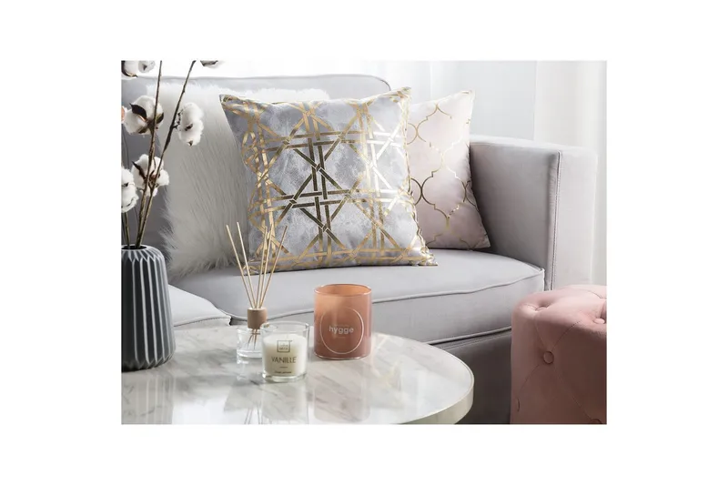 Koristetyynyt Cassia, 2 kpl Harmaa/kulta - Harmaa/kulta - Kodintekstiilit & matot - Tyyny & torkkupeitto - Koristetyynyt