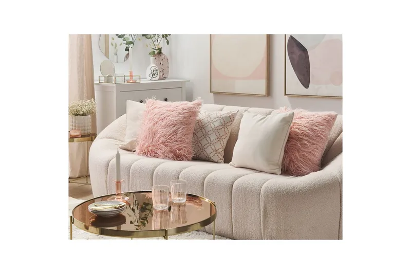 Koristetyynyt Daisy setti, 2 kpl Vaaleanpunainen - Vaaleanpunainen - Kodintekstiilit & matot - Tyyny & torkkupeitto - Koristetyynyt