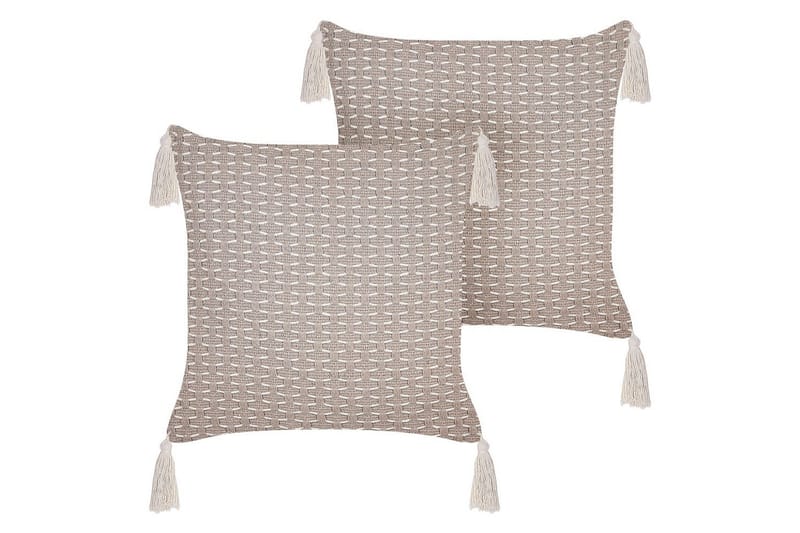 Koristetyynyt Hakone sarja 2 Taupe, Neliö - Taupe, Neliö - Kodintekstiilit & matot - Tyyny & torkkupeitto - Ulkotyyny