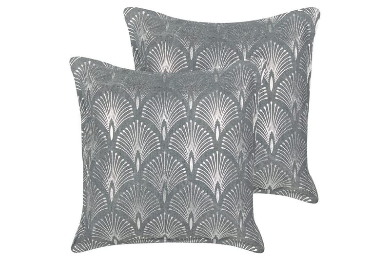 Koristetyynyt Hoya, 2:n setti Harmaa/Hopea, Harmaa/Hopea