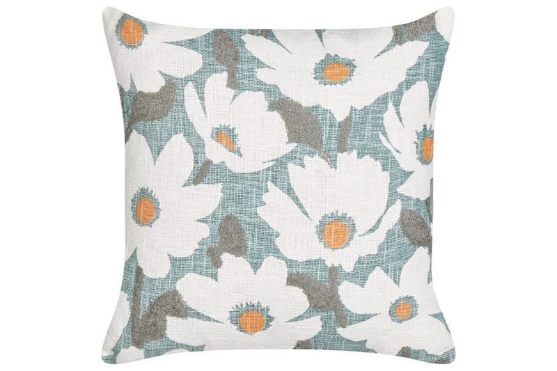 Koristetyynyt Jatropha 2 kpl:n setti Sininen/valkoinen/vihreä/oranssi - Sininen/valkoinen/vihreä/oranssi - Kodintekstiilit & matot - Tyyny & torkkupeitto - Ulkotyyny