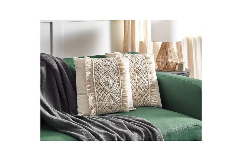 Koristetyynyt Kalam 2 kappaleen setti Beige - Beige - Kodintekstiilit & matot - Tyyny & torkkupeitto - Ulkotyyny