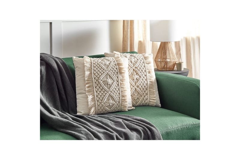 Koristetyynyt Kalam 2 kappaleen setti Beige - Beige - Puutarhakalusteet - Pehmusteet - Muut pehmusteet