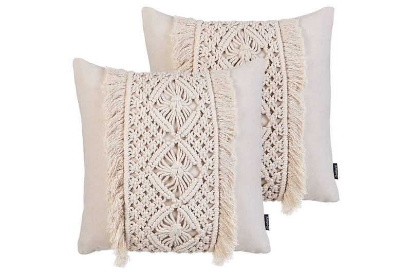 Koristetyynyt Kalam 2 kappaleen setti Beige, Beige