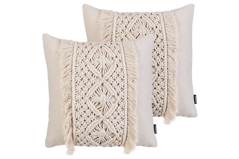 Koristetyynyt Kalam 2 kappaleen setti Beige, Beige