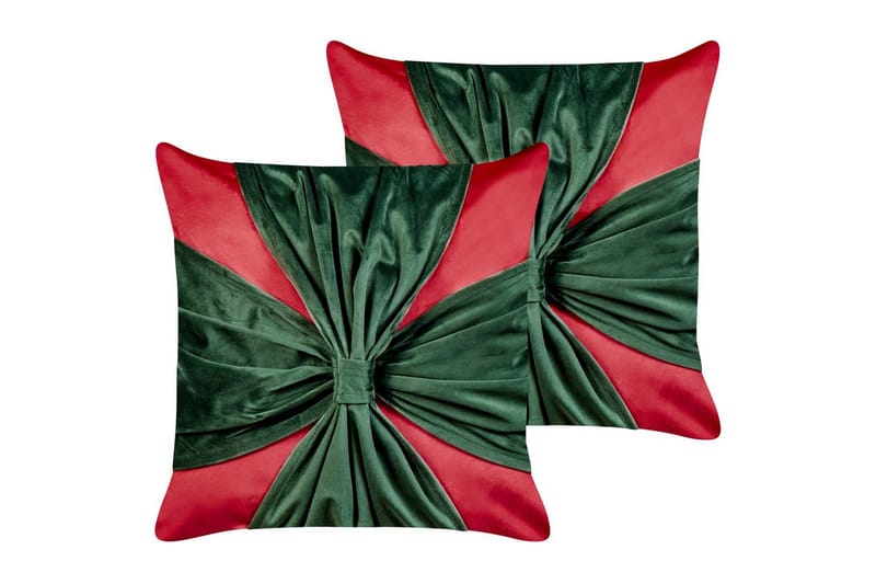 Koristetyynyt Marshmallow setti, 2 kpl Punainen/Vihreä, Punainen/Vihreä