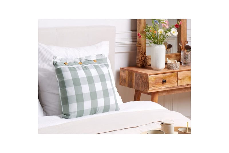 Koristetyynyt Tamnine Mintunvihreä/Valkoinen, Neliö - Mintunvihreä/Valkoinen, Neliö - Kodintekstiilit & matot - Tyyny & torkkupeitto - Koristetyynyt