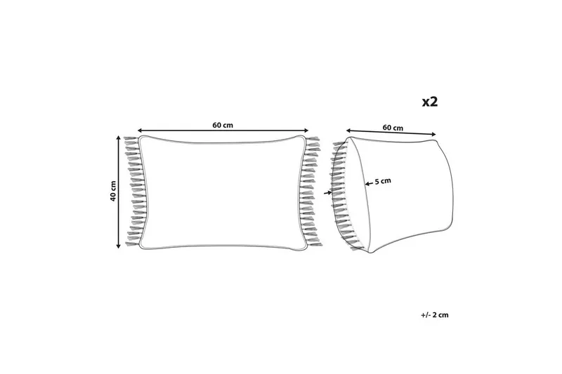 Koristetyynyt Tansy setti, 2 kpl Oranssi - Oranssi - Kodintekstiilit & matot - Tyyny & torkkupeitto - Ulkotyyny