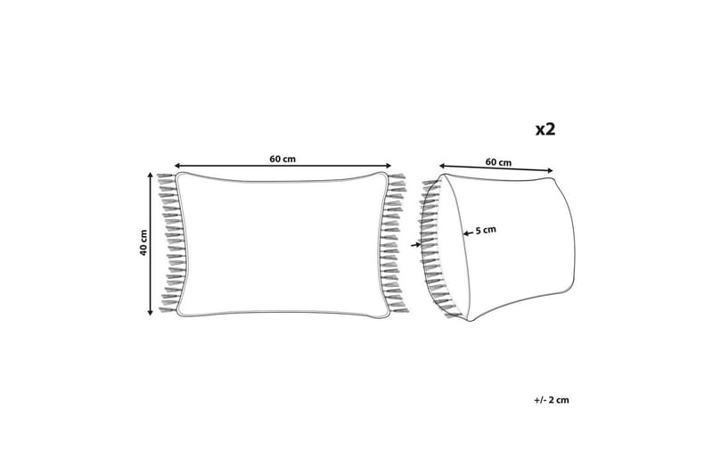 Koristetyynyt Tansy setti, 2 kpl Vaaleanpunainen - Vaaleanpunainen - Kodintekstiilit & matot - Tyyny & torkkupeitto - Ulkotyyny