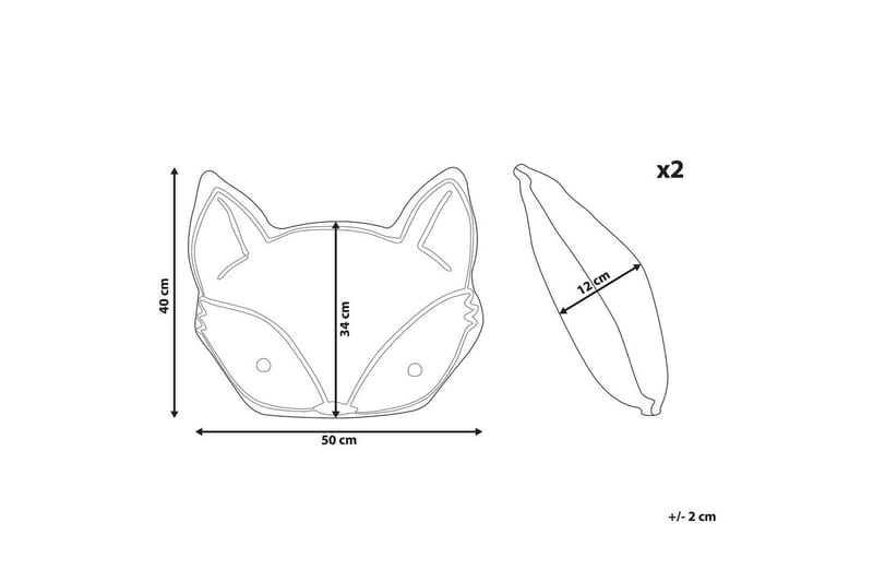 Koristetyynyt Vadodara 2 kpl Oranssi/Valkoinen/Musta - Oranssi/Valkoinen/Musta - Kodintekstiilit & matot - Lasten tekstiilit - Lasten vuodevaatteet - Lasten tyynyt