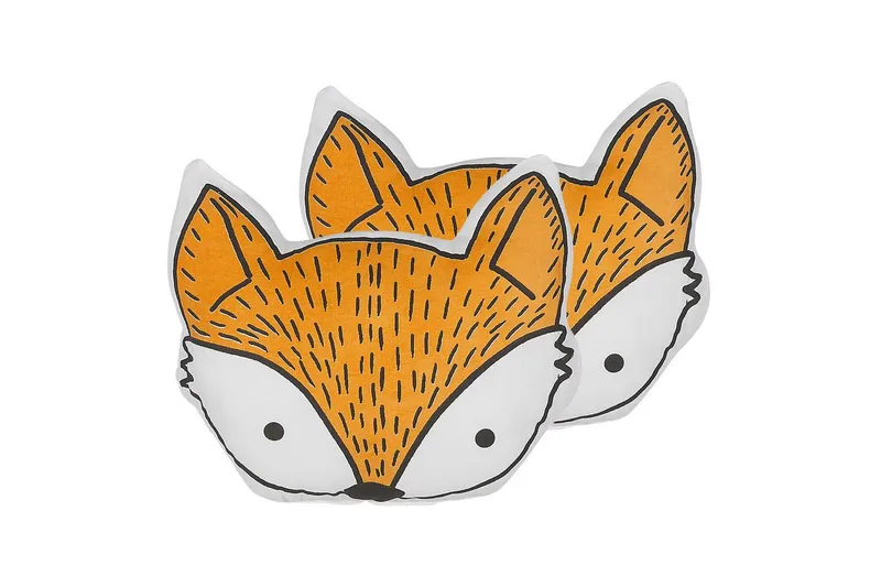 Koristetyynyt Vadodara 2 kpl Oranssi/Valkoinen/Musta, Oranssi/Valkoinen/Musta