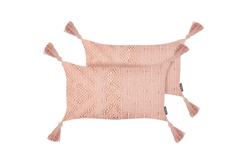 Koristetyynyt Valvaria 2 kpl Vaaleanpunainen, Vaaleanpunainen