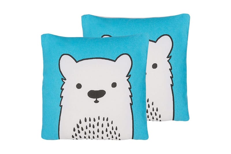 Koristetyynyt Waranasi sarja 2 Sininen/valkoinen/musta, Sininen/valkoinen/musta