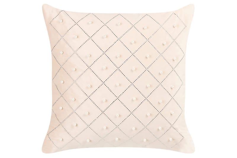 Koristetyynyt Yarrow sarja 2 Beige/Hopea - Beige/Hopea - Puutarhakalusteet - Pehmusteet - Muut pehmusteet
