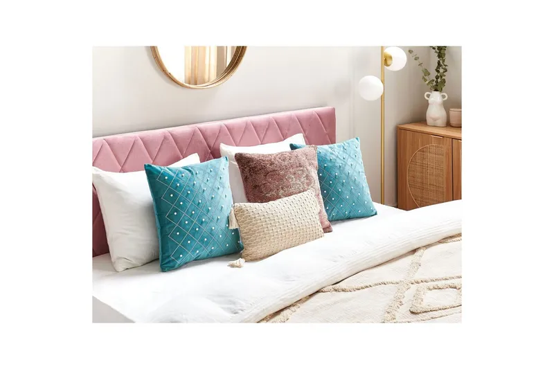 Koristetyynyt Yarrow sarja 2 Sininen/Hopea - Sininen/Hopea - Kodintekstiilit & matot - Tyyny & torkkupeitto - Ulkotyyny