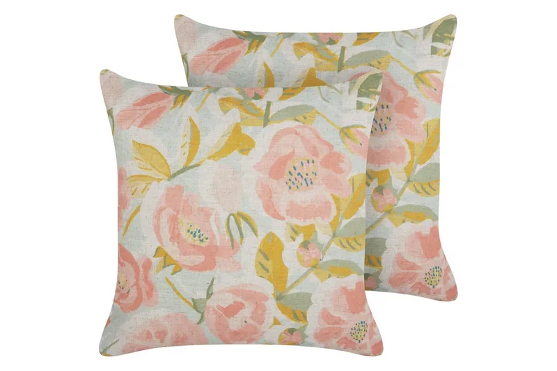 Koristetyynyt Zahriye sarja 2 Vaaleanpunainen/Sininen/Vihreä, Vaaleanpunainen/Sininen/Vihreä