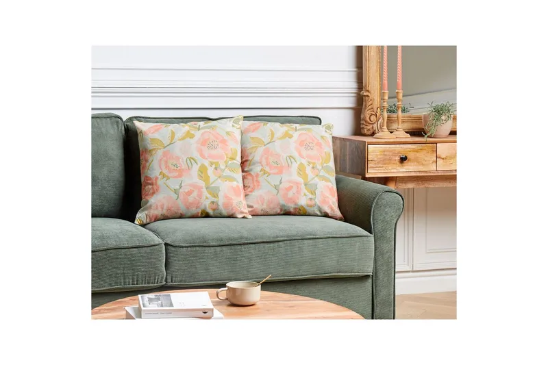 Koristetyynyt Zahriye sarja 2 Vaaleanpunainen/Sininen/Vihreä - Vaaleanpunainen/Sininen/Vihreä - Kodintekstiilit & matot - Tyyny & torkkupeitto - Ulkotyyny