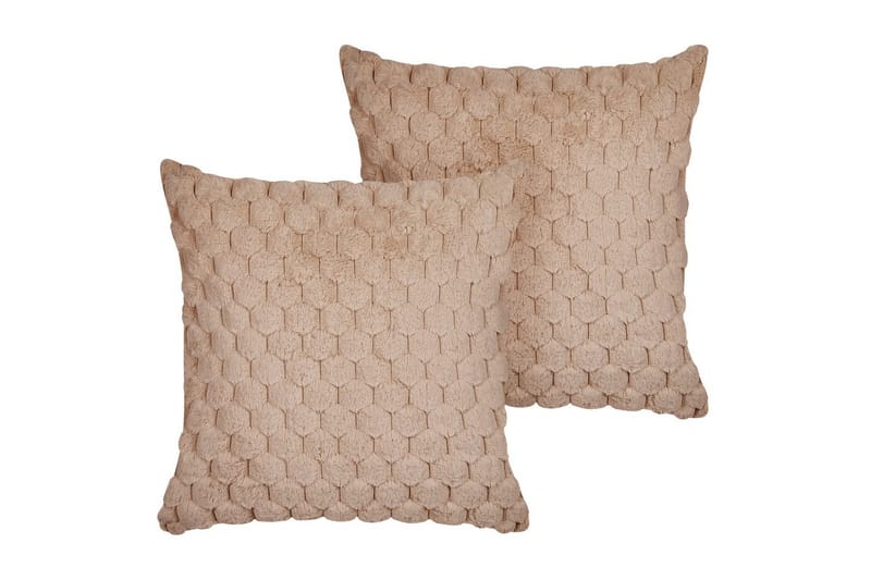 Koristetyynyt Purslane 2 kpl Beige - Beige - Puutarhakalusteet - Pehmusteet - Sohvatyynyt & penkkityynyt