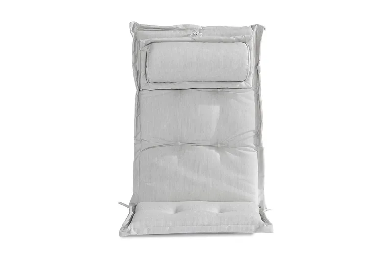 Pehmuste säätötuoliin niskatyynyllä - Luonnonvalkoinen - Puutarhakalusteet - Pehmusteet - Säätötuolin pehmusteet