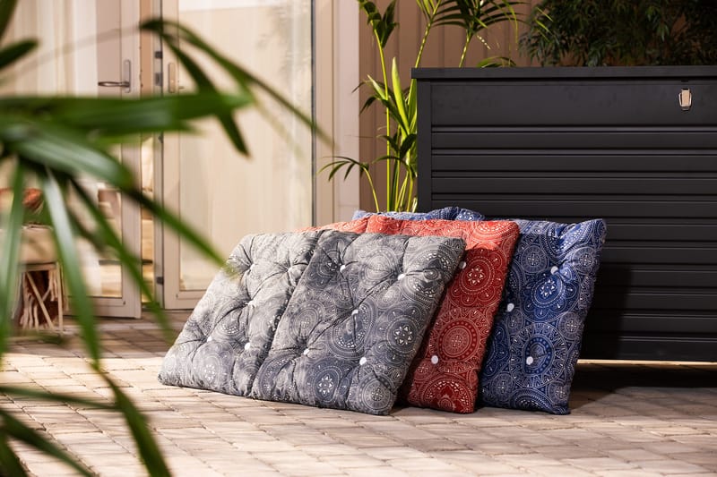 Flokkipehmuste Lågvik - Harmaa / Valkoinen - Puutarhakalusteet - Pehmusteet - Muut pehmusteet