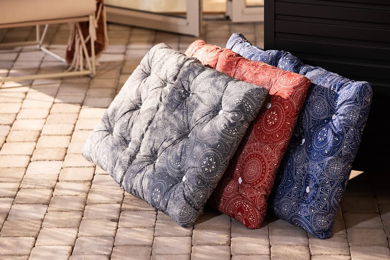 Flokkipehmuste Lågvik - Harmaa / Valkoinen - Puutarhakalusteet - Pehmusteet - Muut pehmusteet