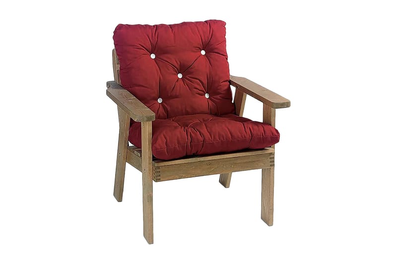 Lågvik Flockdyna Fritab Bordeaux - Puutarhakalusteet - Pehmusteet - Muut pehmusteet